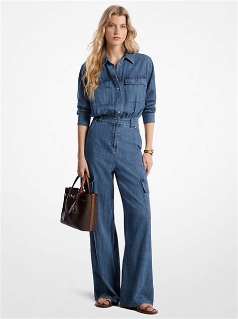 michael kors chambray jumpsuit